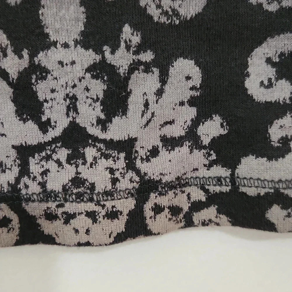 Sonoma Everyday Tee ling sleeve patterned top grey M Medium - Picture 4 of 4